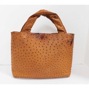 Allez Italy Brown Genuine Ostrich Tote Bag